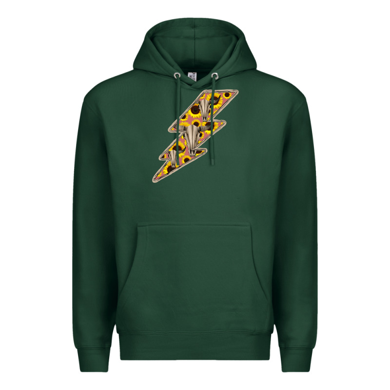 Sunflower And Skull Lightning Premium Hoodie by Bettercallsaul | Teevron
