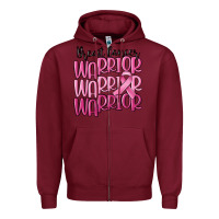 Burgundy breast cancer warrior Zipper Hoodie - MaliasSmallBusiness