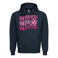 Navy breast cancer warrior Zipper Hoodie - MaliasSmallBusiness