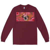 Burgundy easter heifer with bunny ears and glasses license plate Long Sleeve Tee - Artiststas