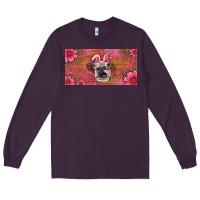 Plum easter heifer with bunny ears and glasses license plate Long Sleeve Tee - Artiststas