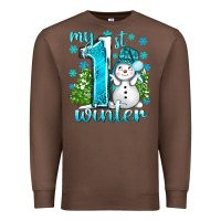 Chestnut My 1 St Winter With Cute Snowman Premium Sweatshirt - BundleAndBundleShop