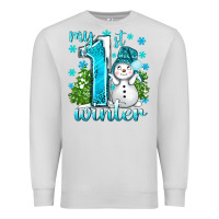 Dove Grey My 1 St Winter With Cute Snowman Premium Sweatshirt - BundleAndBundleShop