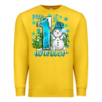 Lemon My 1 St Winter With Cute Snowman Premium Sweatshirt - BundleAndBundleShop