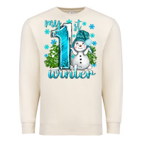 Sandshell My 1 St Winter With Cute Snowman Premium Sweatshirt - BundleAndBundleShop