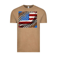 Vintage Coffee American flag and racee flag Vintage Tee - AdoDesignShop