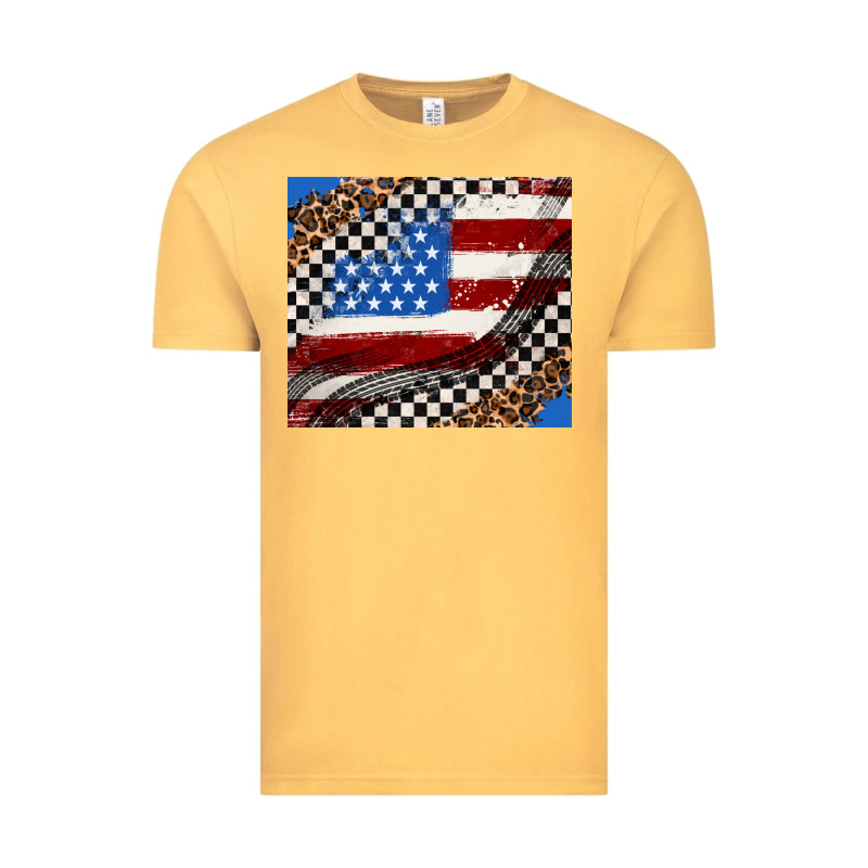 American Flag And Racee Flag Vintage Tee by AdoDesignShop | Teevron