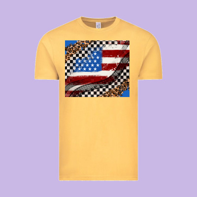 American Flag And Racee Flag Vintage Tee Designed By Adodesignshop