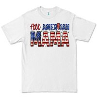 White all american mama zillion Premium Tee - Zillion Design Studio