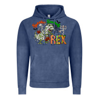 Vintage Denim spooky sourus Vintage Hoodie - CowhideDigitalArt