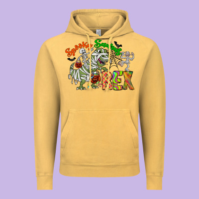Spooky Sourus Vintage Hoodie Designed By Cowhidedigitalart