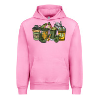 Fuchsia Pink Army coffee cups 4th of july Urban Hoodie - HowdyJamesFarm