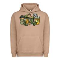 Pigment Burro Army coffee cups 4th of july Urban Hoodie - HowdyJamesFarm