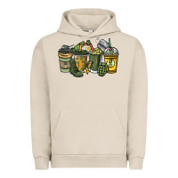 Pigment French Oak Army coffee cups 4th of july Urban Hoodie - HowdyJamesFarm