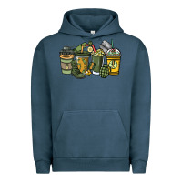 Pigment Midnight Navy Army coffee cups 4th of july Urban Hoodie - HowdyJamesFarm