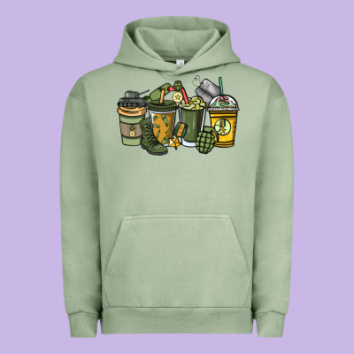 Army Coffee Cups 4th Of July Urban Hoodie Designed By Howdyjamesfarm