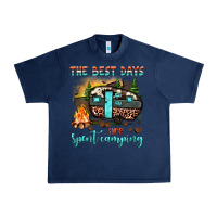 Navy the best days are spent camping Urban Heavy Tee - JahusDesignShop