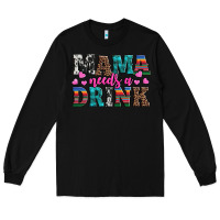 Black western mama needs a drink Long Sleeve Tee - Artiststas