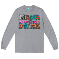 Heather Grey western mama needs a drink Long Sleeve Tee - Artiststas