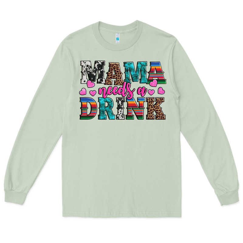 Western Mama Needs A Drink Long Sleeve Tee by Artiststas | Teevron