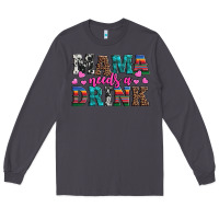 Smoke western mama needs a drink Long Sleeve Tee - Artiststas