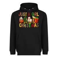 Black just a girl who loves christmas Heavyweight Hoodie - MaliasSmallBusiness