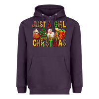 Plum just a girl who loves christmas Heavyweight Hoodie - MaliasSmallBusiness