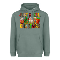 Sage just a girl who loves christmas Heavyweight Hoodie - MaliasSmallBusiness
