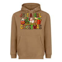 Toasted Coconut just a girl who loves christmas Heavyweight Hoodie - MaliasSmallBusiness