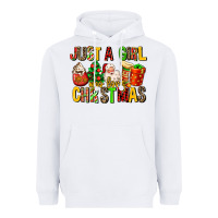White just a girl who loves christmas Heavyweight Hoodie - MaliasSmallBusiness