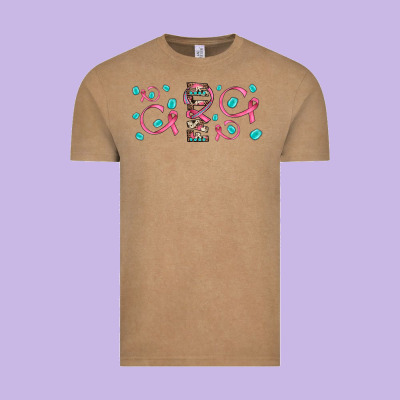 Faith Ribbon Gemstone Vintage Tee Designed By Jahusdesignshop