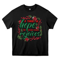 Black a thrill of hope the weary world rejoices Heavy Core Tee - MaliasSmallBusiness