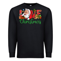 Black Love Christmas With Santa Premium Sweatshirt - BundleAndBundleShop