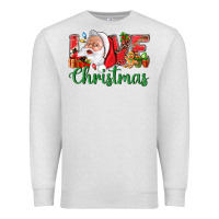 Oatmeal Heather Love Christmas With Santa Premium Sweatshirt - BundleAndBundleShop