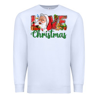 White Love Christmas With Santa Premium Sweatshirt - BundleAndBundleShop