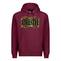 Burgundy Camouflage Patterned Mini Tried Premium Hoodie - Bettercallsaul