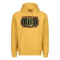 Mustard Camouflage Patterned Mini Tried Premium Hoodie - Bettercallsaul
