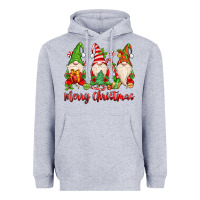 Heather Grey merry christmas gnomes Heavyweight Hoodie - MaliasSmallBusiness