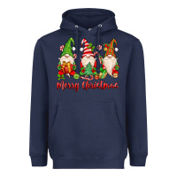 Navy merry christmas gnomes Heavyweight Hoodie - MaliasSmallBusiness
