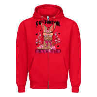 Red cottontail bunny club Zipper Hoodie - MaliasSmallBusiness