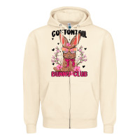Sandshell cottontail bunny club Zipper Hoodie - MaliasSmallBusiness