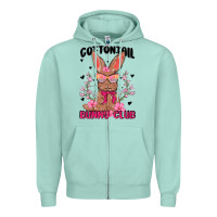 Seafoam cottontail bunny club Zipper Hoodie - MaliasSmallBusiness