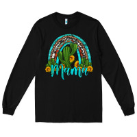 Black western cactus and sunflower mama rainbow Long Sleeve Tee - Artiststas