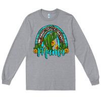 Heather Grey western cactus and sunflower mama rainbow Long Sleeve Tee - Artiststas