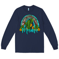 Navy western cactus and sunflower mama rainbow Long Sleeve Tee - Artiststas