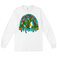 White western cactus and sunflower mama rainbow Long Sleeve Tee - Artiststas