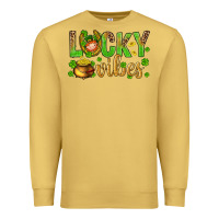 Antique Gold St. Patricks day lucky vibes Premium Sweatshirt - BundleAndBundleShop