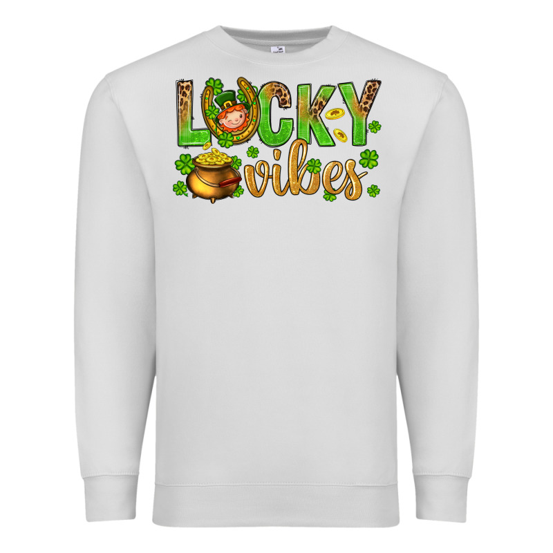 St. Patricks Day Lucky Vibes Premium Sweatshirt by BundleAndBundleShop | Teevron