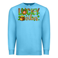 Ocean Blue St. Patricks day lucky vibes Premium Sweatshirt - BundleAndBundleShop