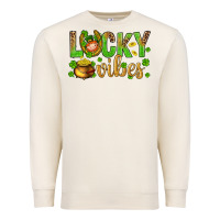 Sandshell St. Patricks day lucky vibes Premium Sweatshirt - BundleAndBundleShop